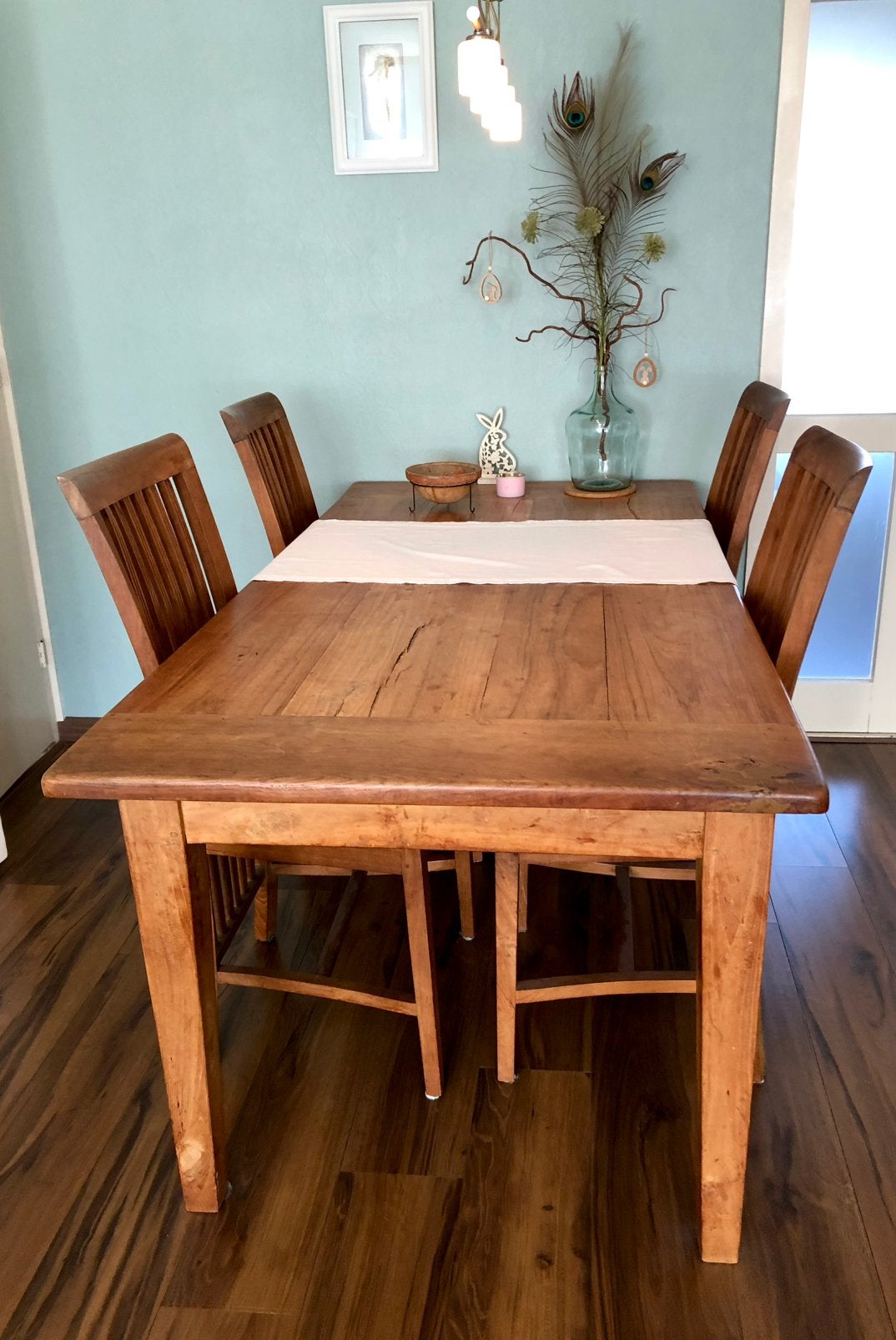 The Anteak Collection eettafel 78/90/180 (5 stoelen gratis), Huis en Inrichting, Complete eetkamers, Ophalen, Zo goed als nieuw