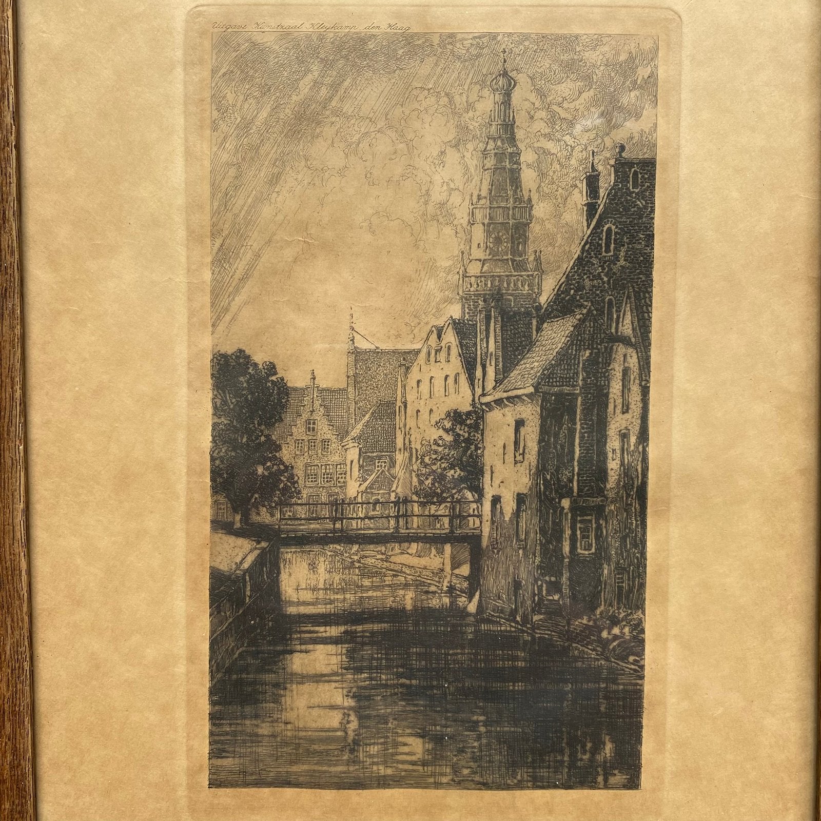 Mooie ets uitgegeven door krooshof van Veldheer, Antiek en Kunst, Ophalen