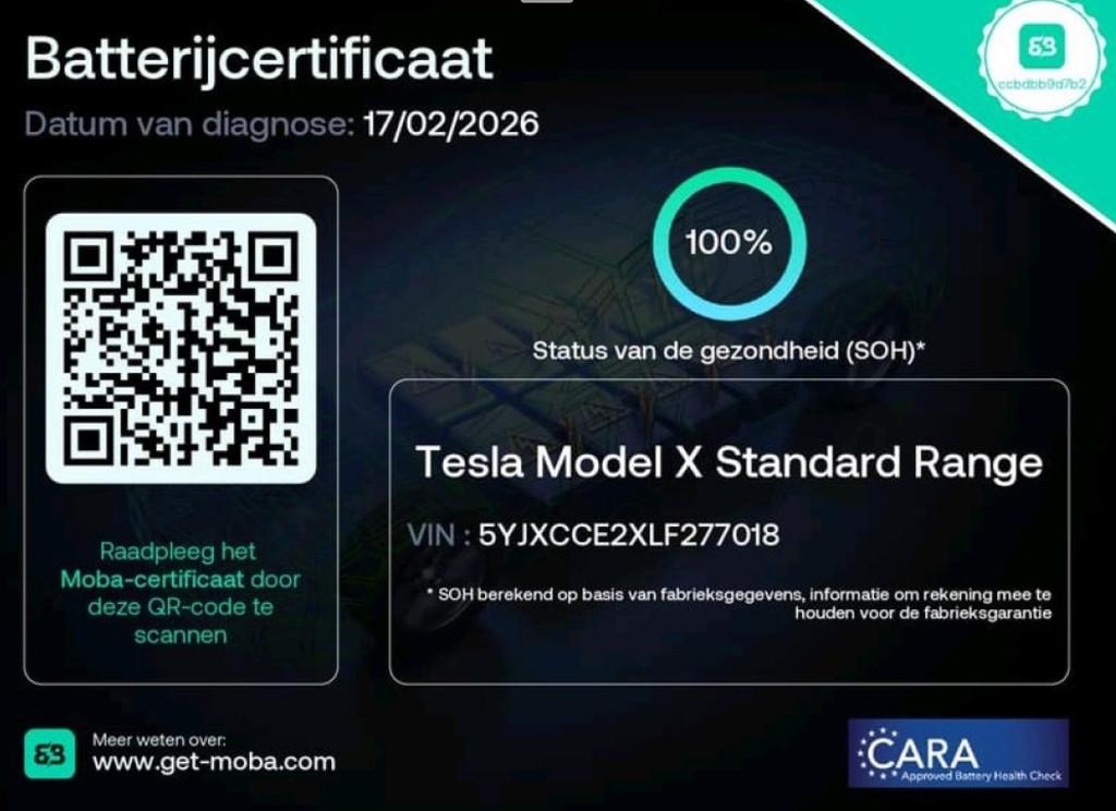 Tesla Model X Long Range 7Persoons 100% SOH Dealer Onderhoud, Gebruikt, 100 kWh, 124 €/maand, 7 stoelen
