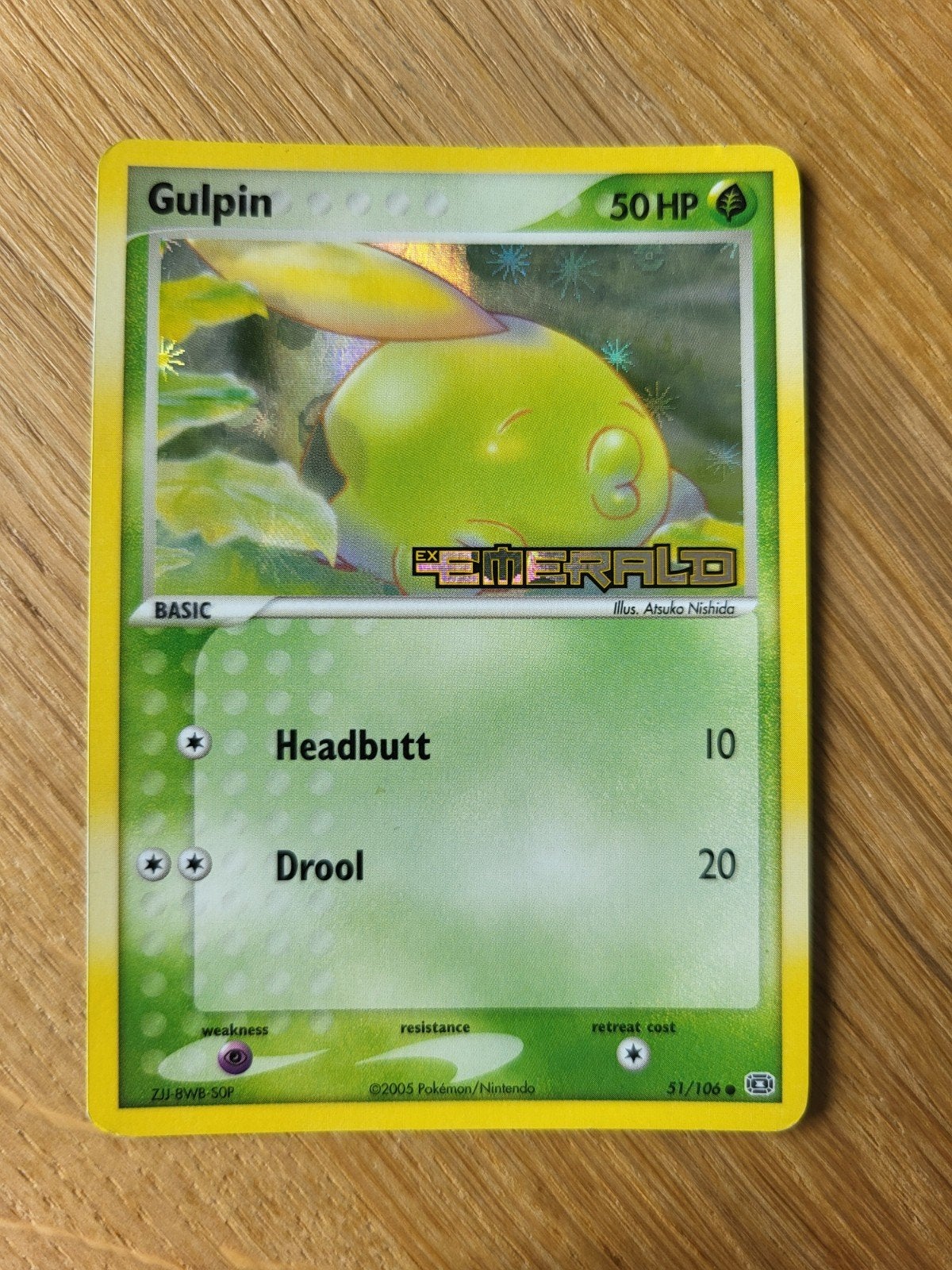 Gulpin Reverse Holo Pokémon Kaart #51/106 Stamped, Ophalen, Zo goed als nieuw, Losse kaart, Foil
