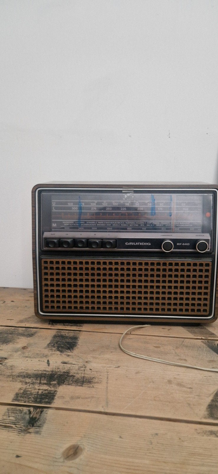 Vintage Grundig RF 440 Transistorradio - Klassieke Ontvanger, Ophalen of Verzenden, Gebruikt, Transistorradio