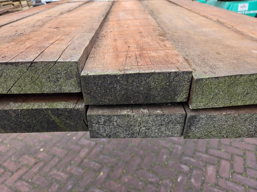 12 Hardhouten balken 4.7x14.5 cm / 8 meter lang - nr: HB90, Ophalen, Nieuw, Hardhout, 250 cm of meer