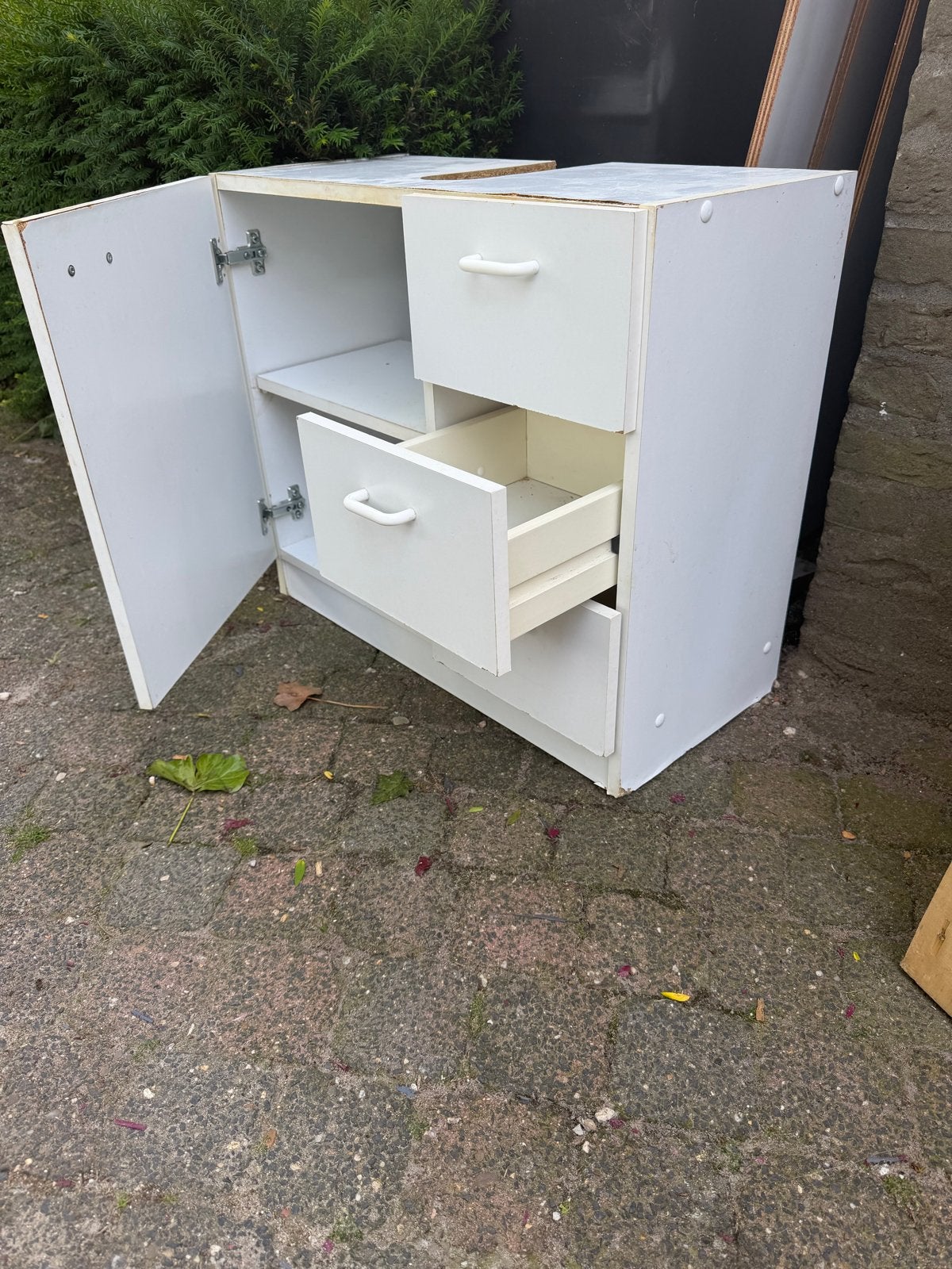Wastafelonderkast met lades en deurtje, Ophalen, Gebruikt, 50 tot 100 cm, Minder dan 100 cm