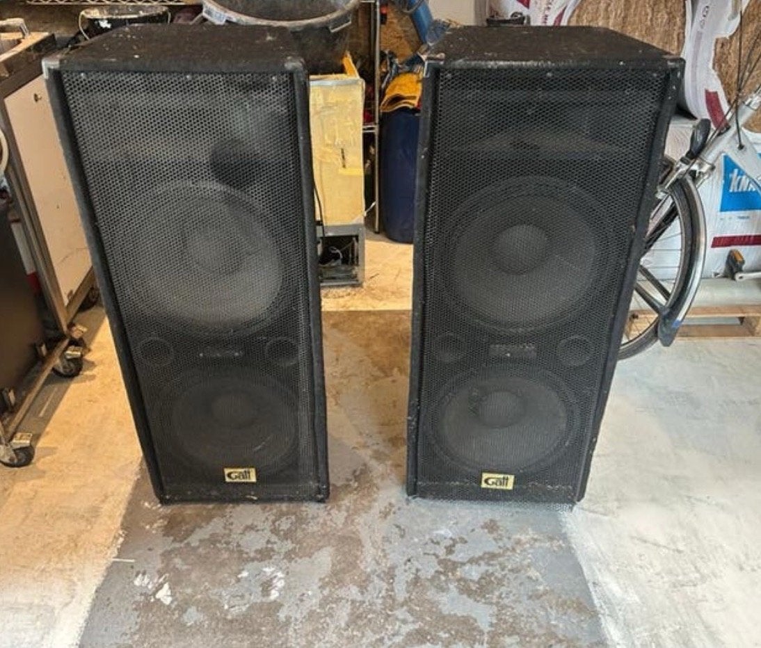 Twee grote GAT-luidsprekers 500W, Audio, Tv en Foto, Luidsprekers, Gebruikt, Party speaker, Ophalen, 150 watt of meer