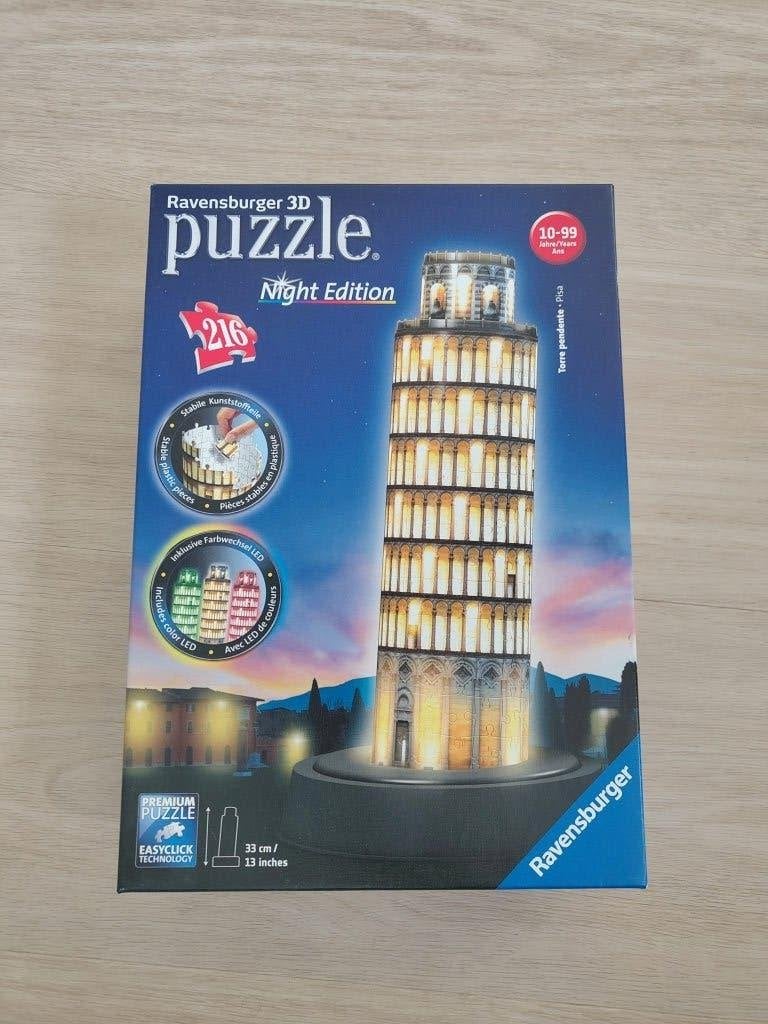 Ravensburger 3D Pisa toren Night Edition, Ophalen, Minder dan 500 stukjes, Gebruikt, Rubik's of 3D-puzzel