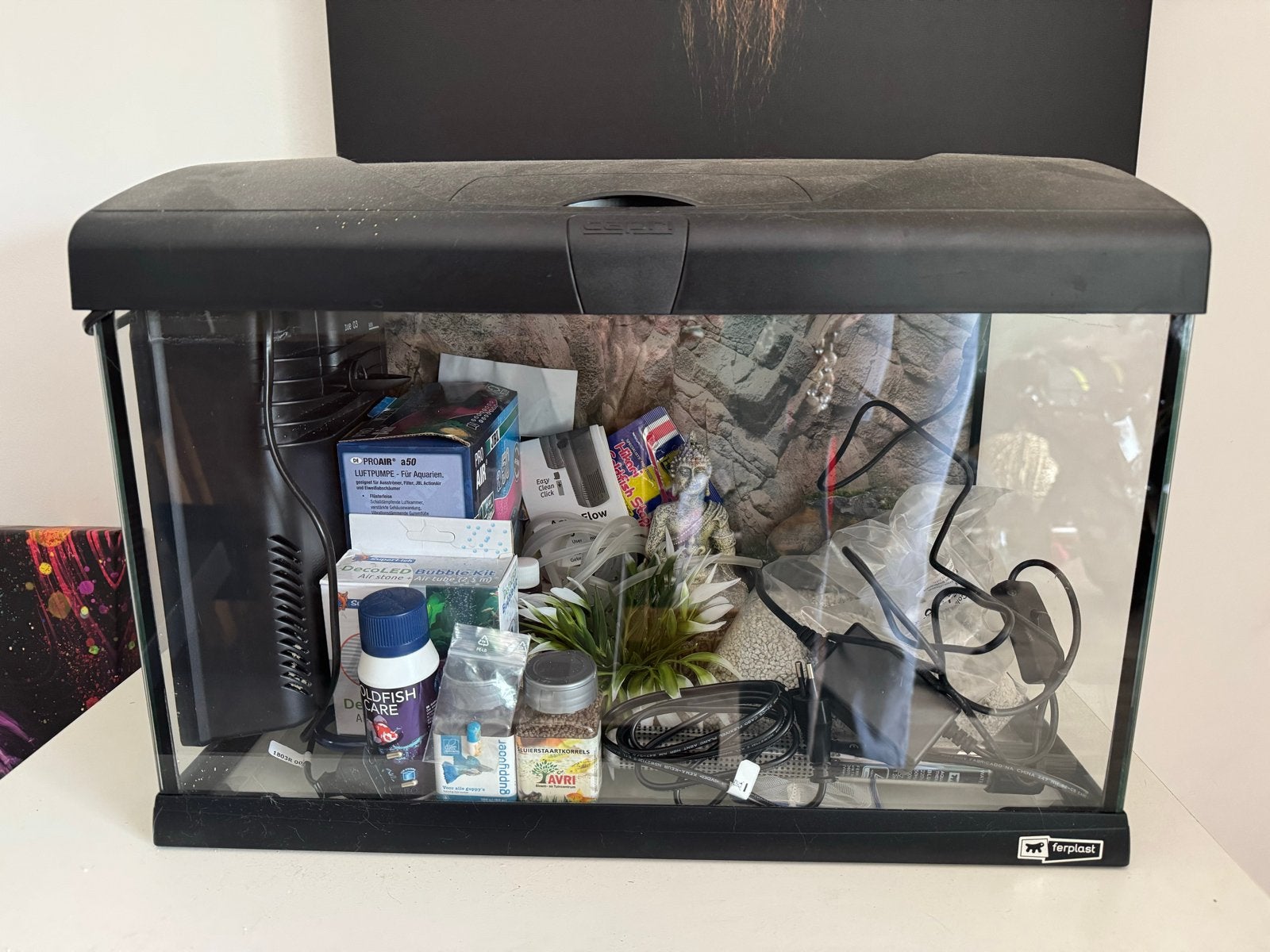 Aquarium, Ophalen, Gebruikt, Inclusief deksel, Overige merken