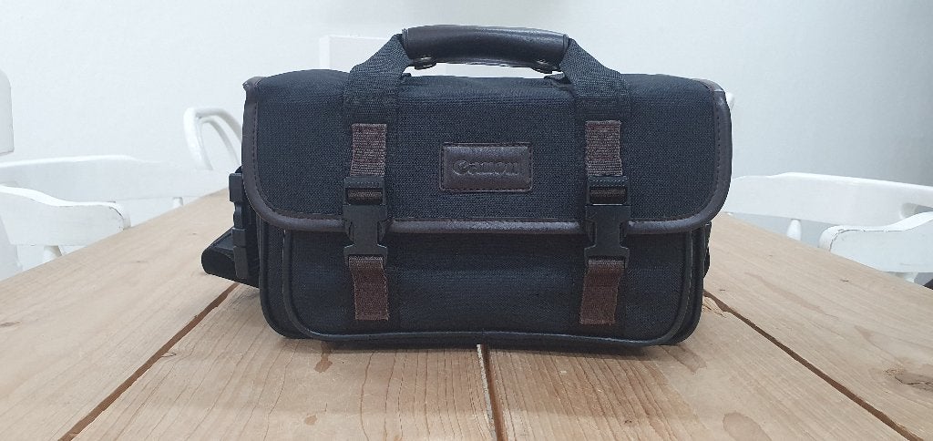 Fototas / cameratas / camera tas - Vintage zwarte Canon tas, Audio, Tv en Foto, Fotografie | Fototassen, Canon, Ophalen of Verzenden