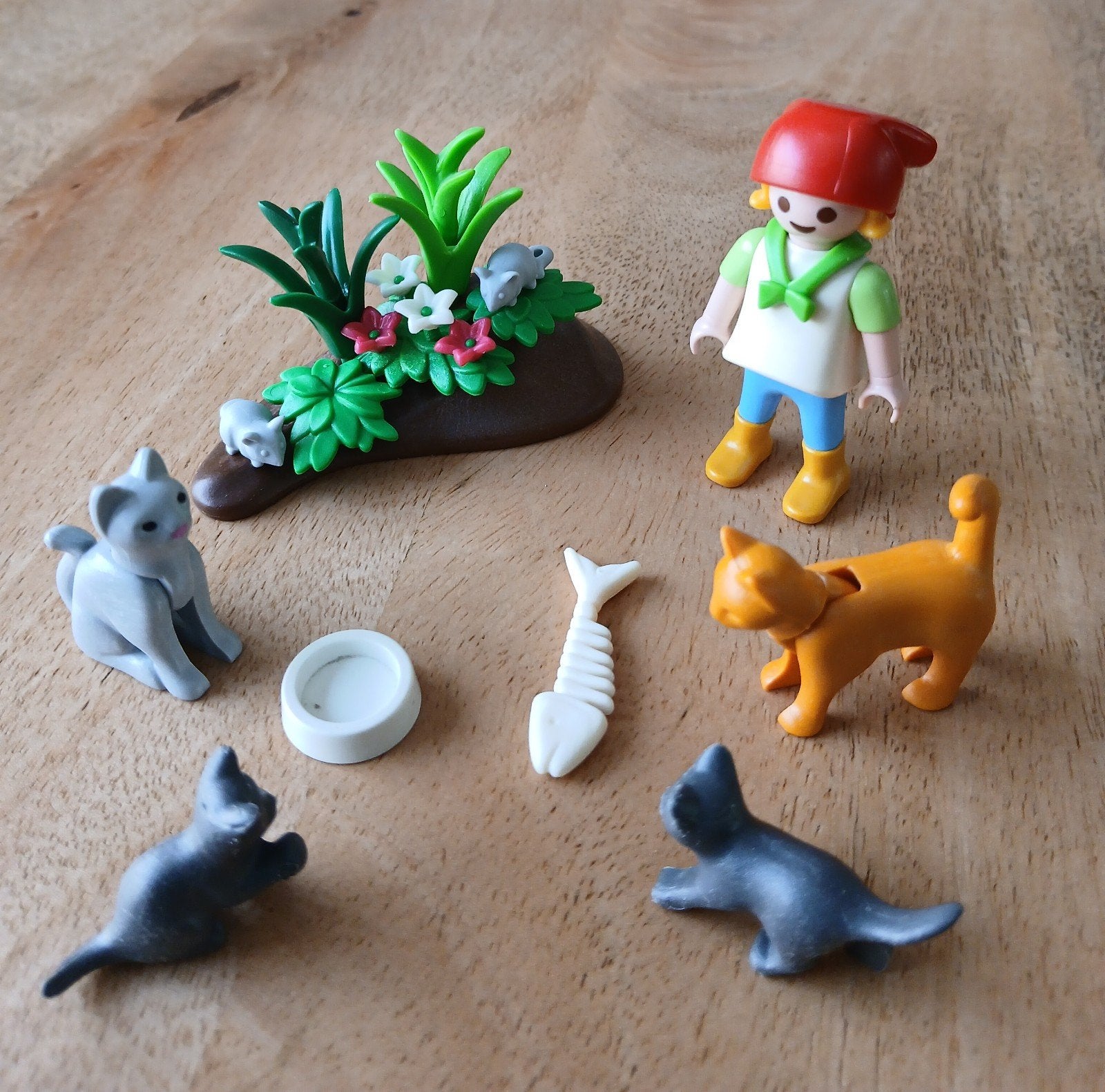 Playmobil 4493, Meisje met poezen, kittens en muisjes, Ophalen of Verzenden, Zo goed als nieuw