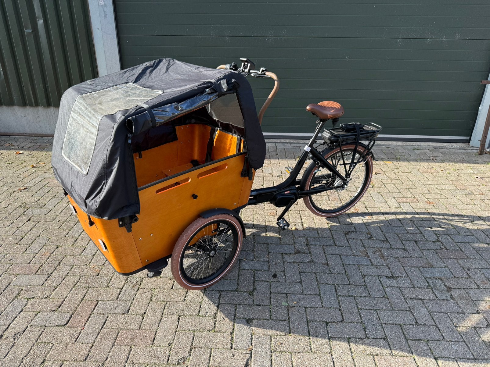 Vogue Electrische bakfiets - 594km - middenmotor - bafang, 4 kinderen of meer, Zo goed als nieuw, Elektrisch, Ophalen