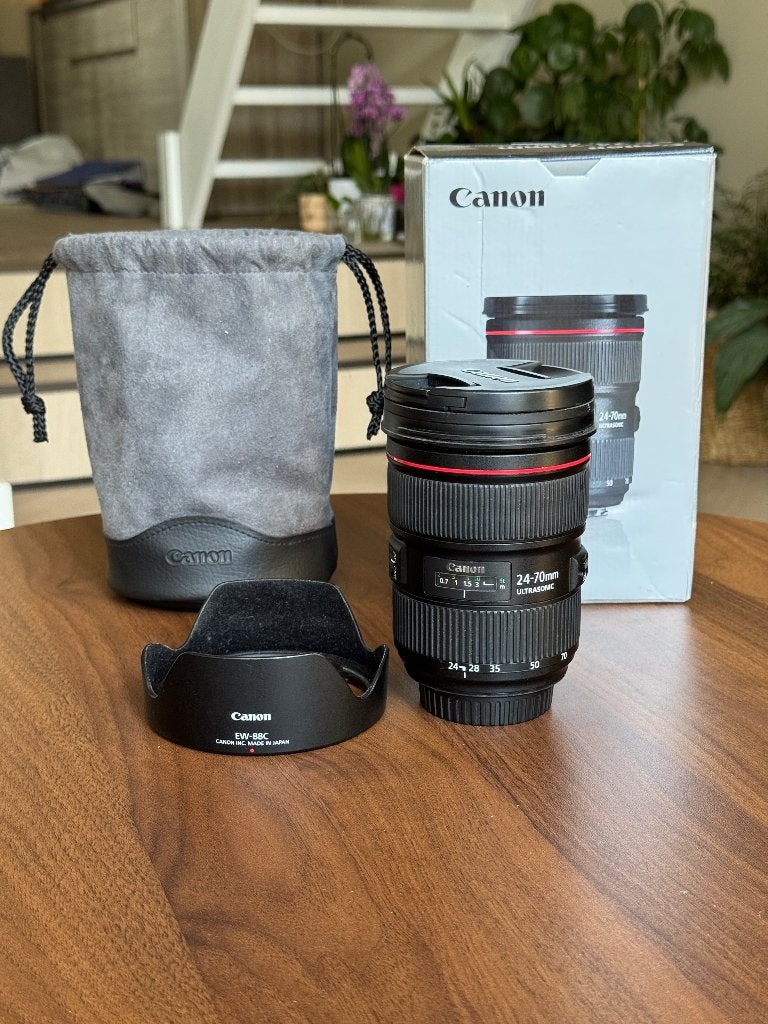 Canon EF 24-70mm f/2.8 L USM II toplens in nieuwstaat, Audio, Tv en Foto, Fotografie | Lenzen en Objectieven, Canon, Beschermhoes/tas