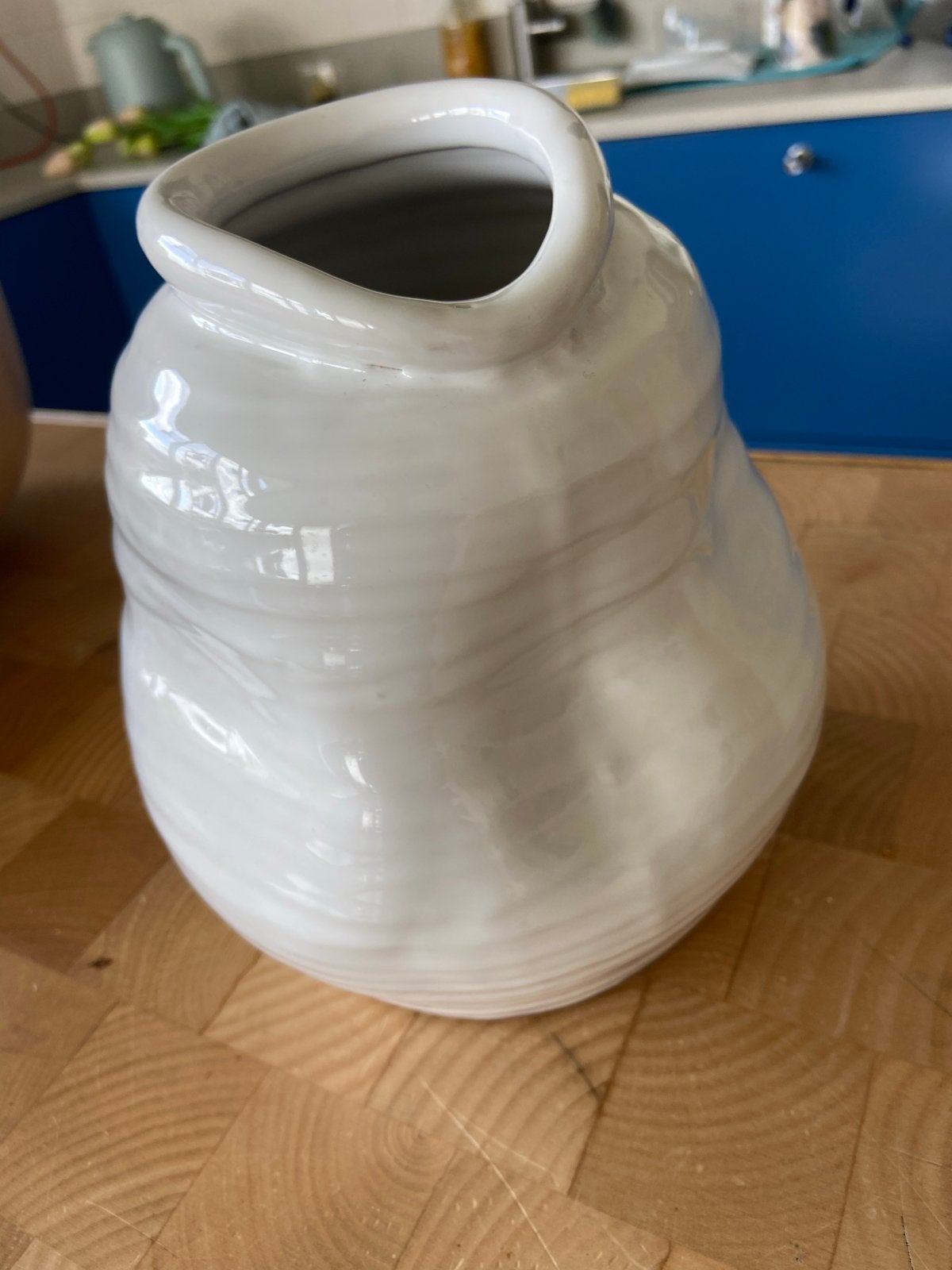 PTMD Kreukelvaas Crème Kleurig - Z.G.A.N. 18 cm Hoog, Ophalen of Verzenden