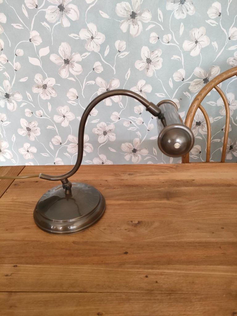 Vintage messing pianolamp, bureaulamp, Ophalen of Verzenden, Zo goed als nieuw, Minder dan 50 cm