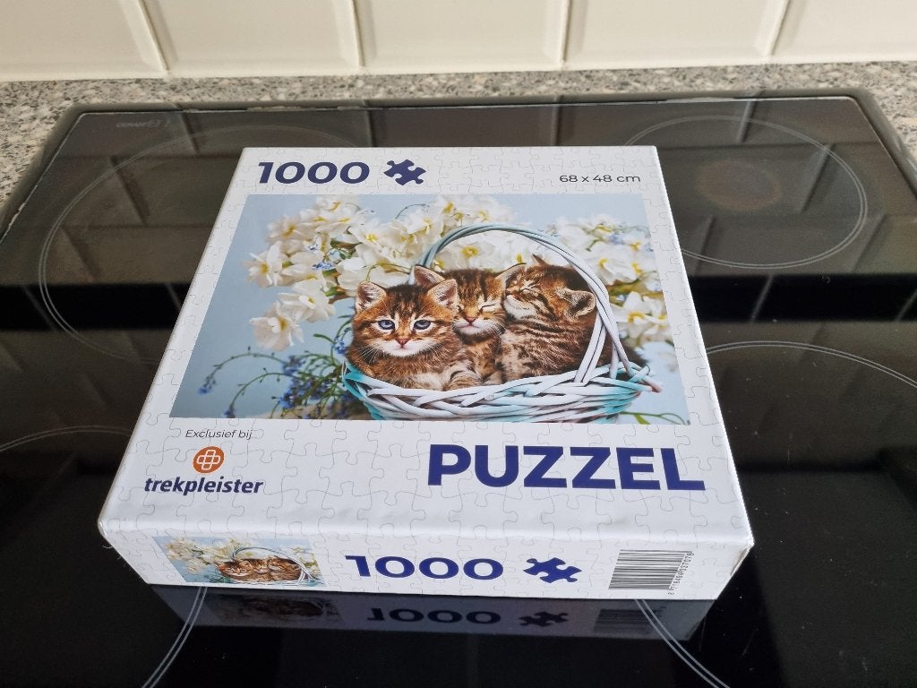 legpuzzel 1000 stukjes katten zit nieuw in verpakking € 3,00, Ophalen of Verzenden, 500 t/m 1500 stukjes, Zo goed als nieuw, Legpuzzel