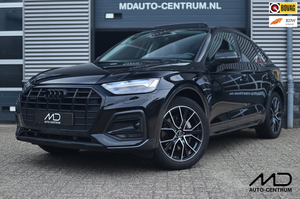 Audi Q5 Sportback 50 TFSI e S-Line SQ5 Look| Pano| Luchtveri, Auto's, Audi, Automaat, 14 kWh, Gebruikt, Zwart