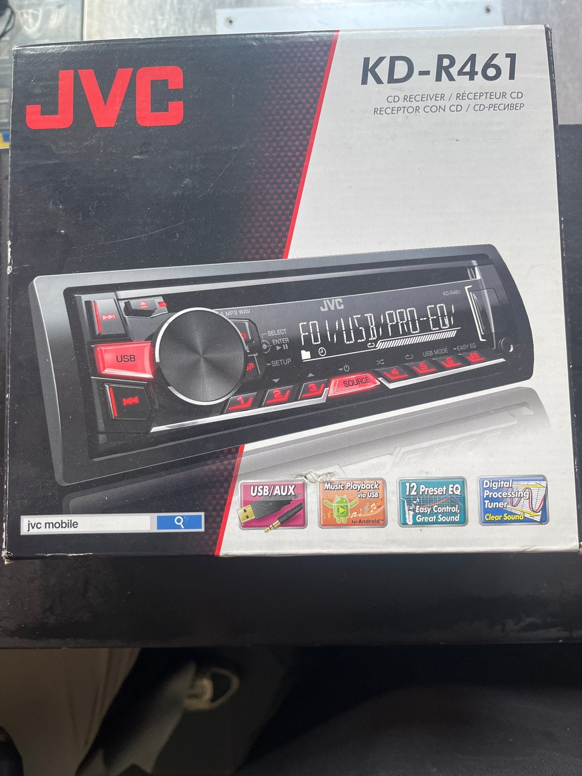 JVC KD-R461 CD-ontvanger met USB/AUX, Auto diversen, Autoradio's, Ophalen, Nieuw