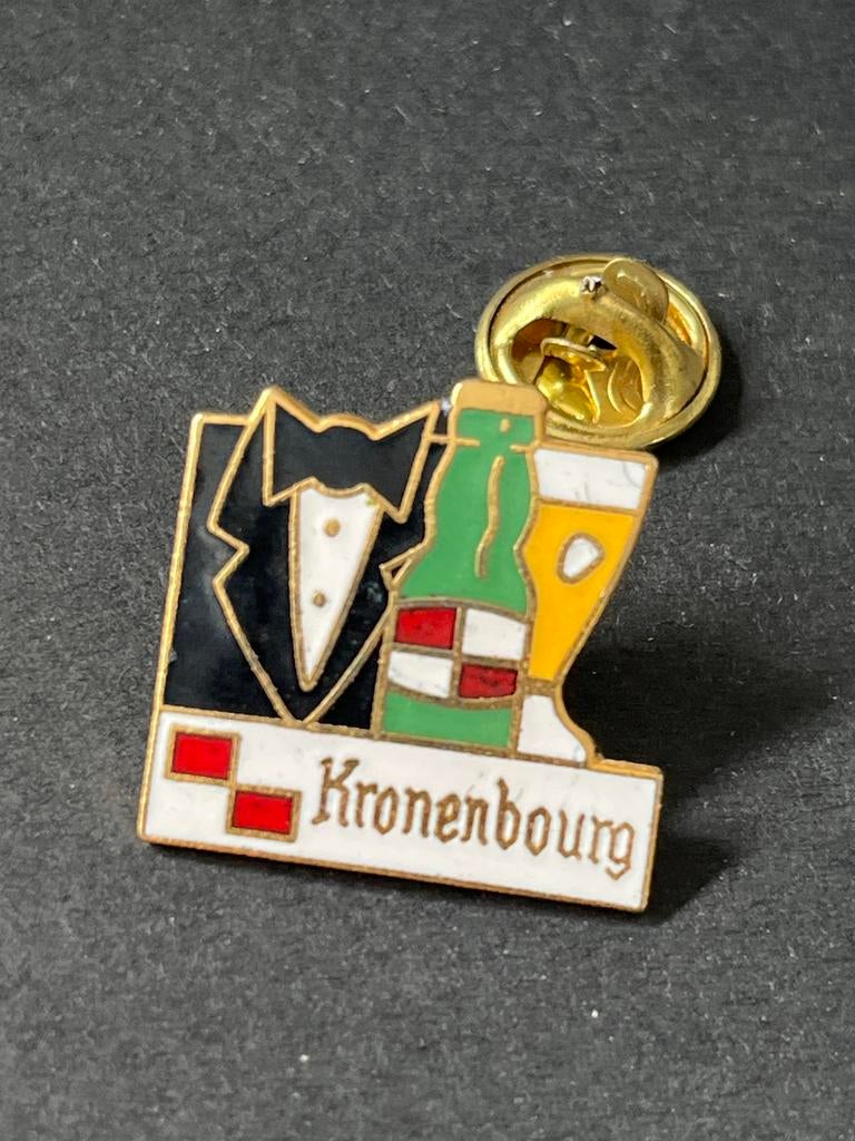 Vintage Kronenbourg Bier Pin Reversspeld, Ophalen of Verzenden, Gebruikt