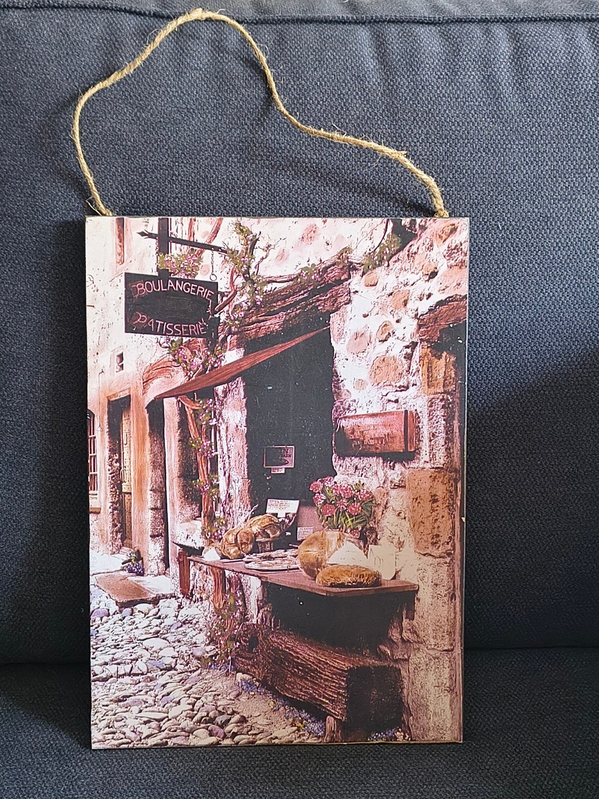 Wanddecoratie Boulangerie Patisserie, Ophalen, Hout, Meerkleurig, Zo goed als nieuw