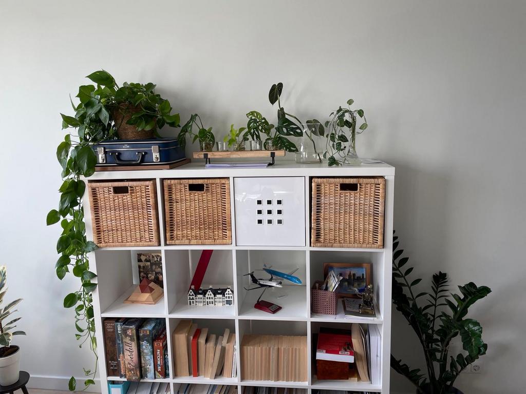Kallax kast - 4x4, Huis en Inrichting, Kasten | Boekenkasten, Ophalen, Overige materialen, Gebruikt, 100 tot 150 cm