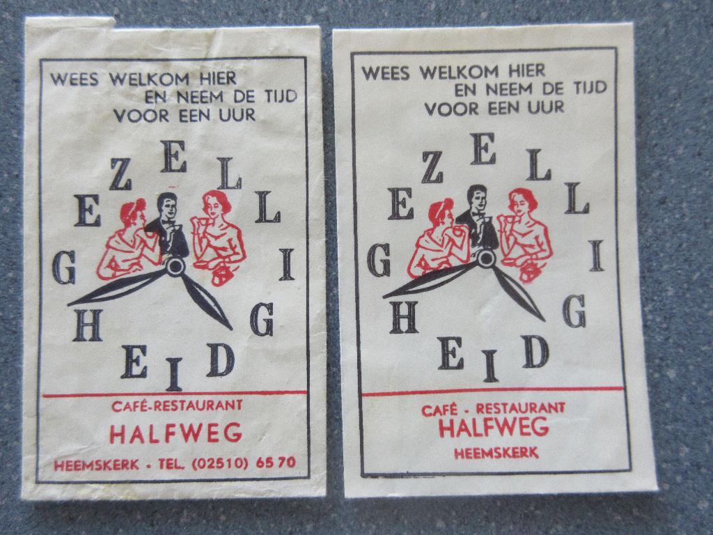2 x Heemskerk, café-rest. Halfweg, Verzamelen, Verzenden, Nederland