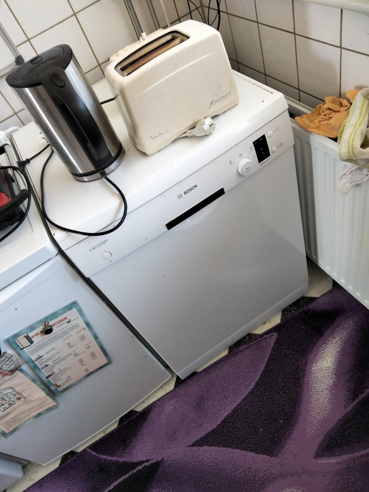 Bosch vaatwasser kleur wit, Ophalen, Gebruikt