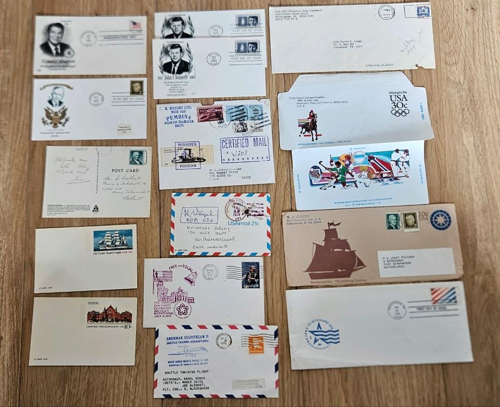 Postzegels Amerika bijzondere enveloppen, Verzenden, Gestempeld, Noord-Amerika