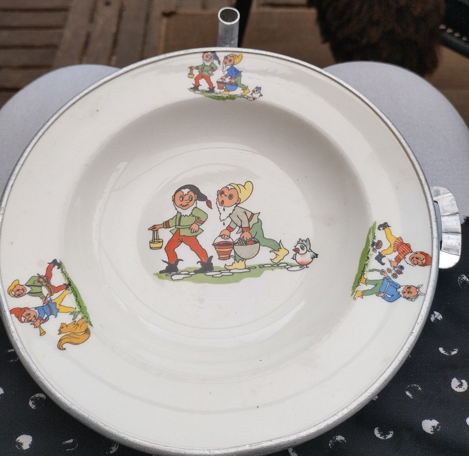 Heel oud warmhoud kinder bordje, Antiek en Kunst, Ophalen of Verzenden