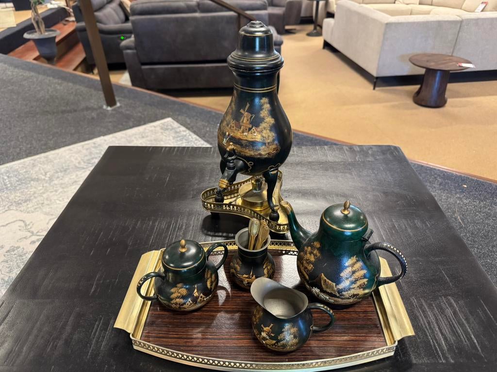 Vintage Koffie/Thee servies Edeltin Kurz tielens holland, Ophalen