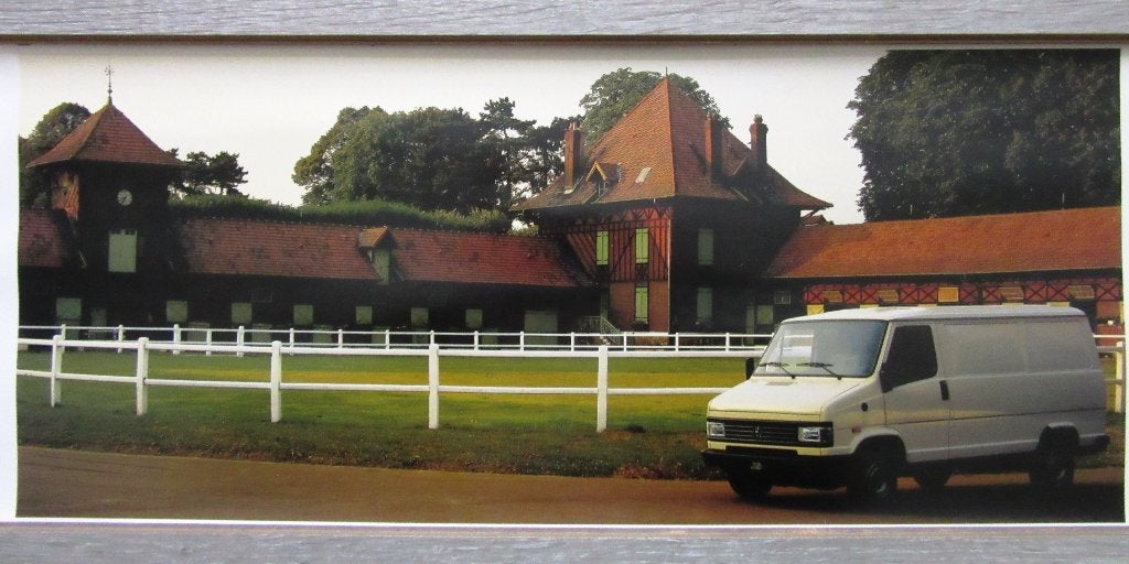 Rechthoekige poster Peugeot J5 bestelwagen 1991, Ophalen of Verzenden, Auto's