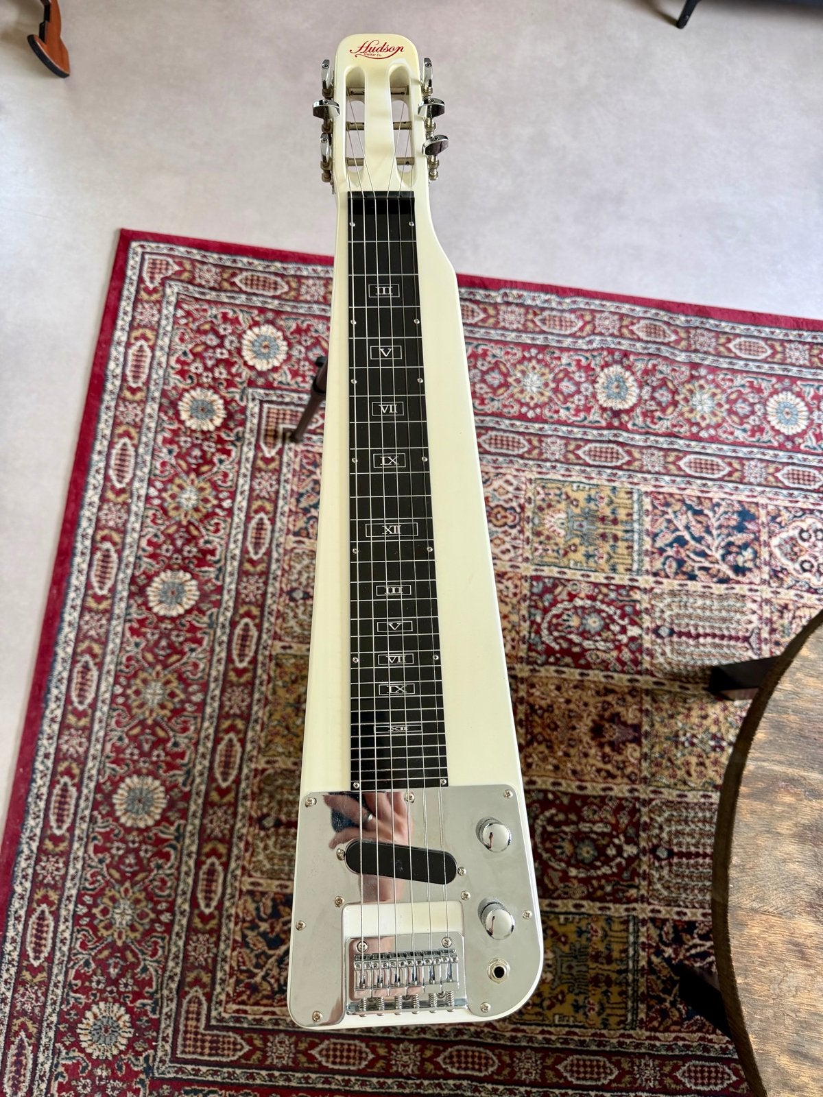 Hudson Lap Steel Gitaar met tas en stand, Muziek en Instrumenten, Ophalen, Zo goed als nieuw, Solid body, Overige merken