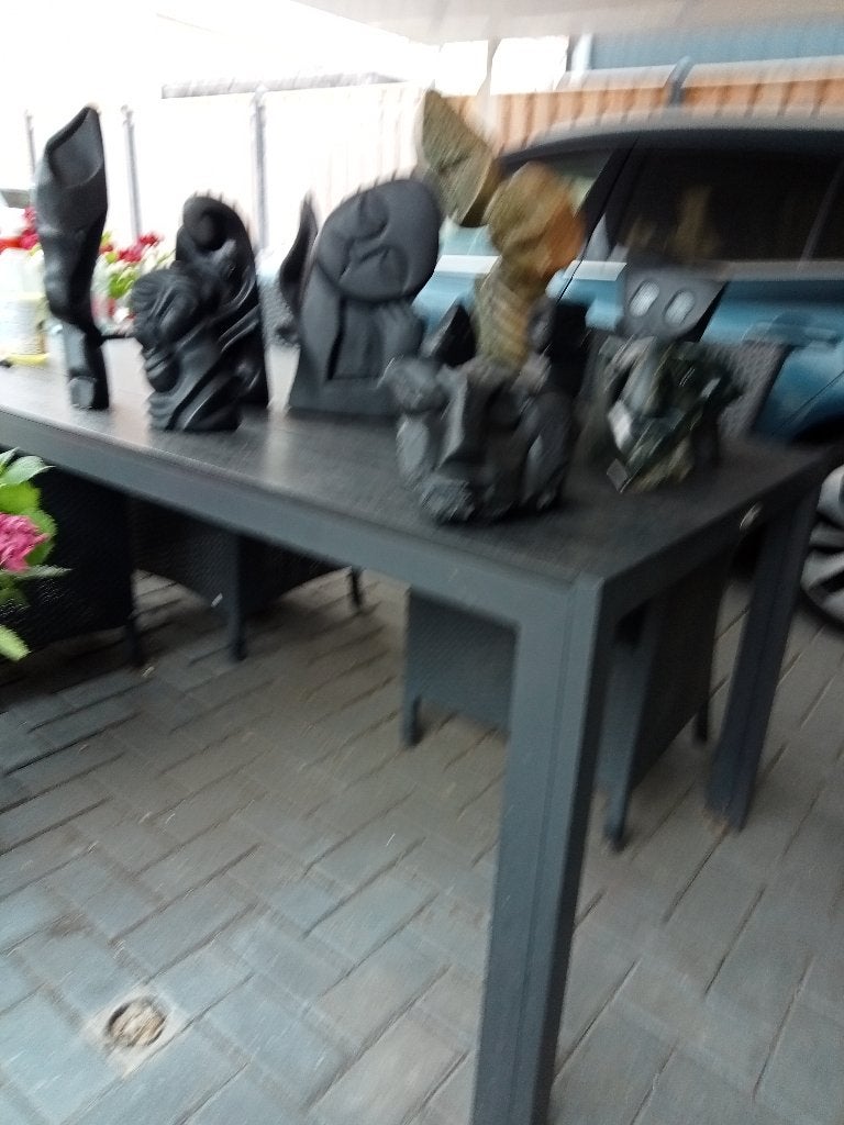 marmer en graniet beelden, Antiek en Kunst, Ophalen, 50 - 100 cm, Handgemaakt, Zwart