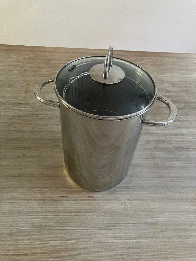 Fissler asperge/spagettipan, Ophalen, Met deksel, Zo goed als nieuw, Fissler