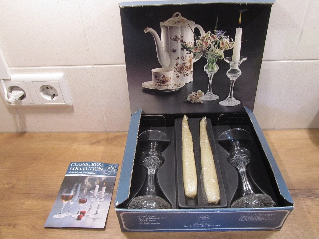 Rosenthal Monbijou kandelaar set, Overige typen, Ophalen of Verzenden, Overige stijlen, Glas