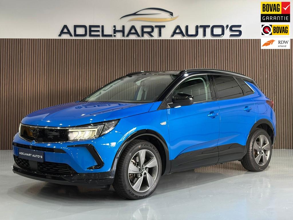 Opel Grandland 1.6 Turbo Plug-In Hybrid Automaat / Navigatie, Auto's, Gebruikt, Zwart, 4 cilinders, Blauw
