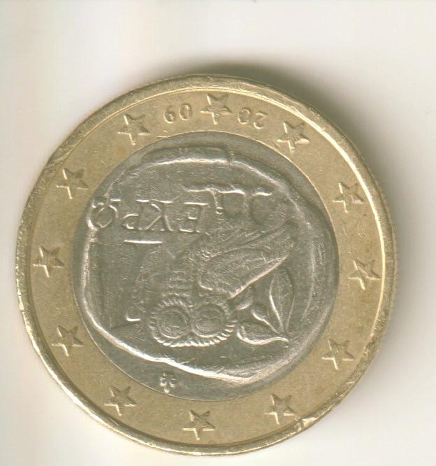 1 euro 2009 griekenland, Postzegels en Munten, Munten | Europa | Euromunten, Verzenden, Griekenland, 2 euro