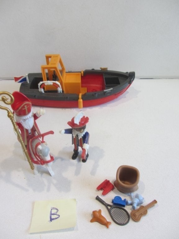 Playmobil sint en piet met stoomboot  B  niet compleet, Ophalen of Verzenden, Gebruikt, Losse onderdelen