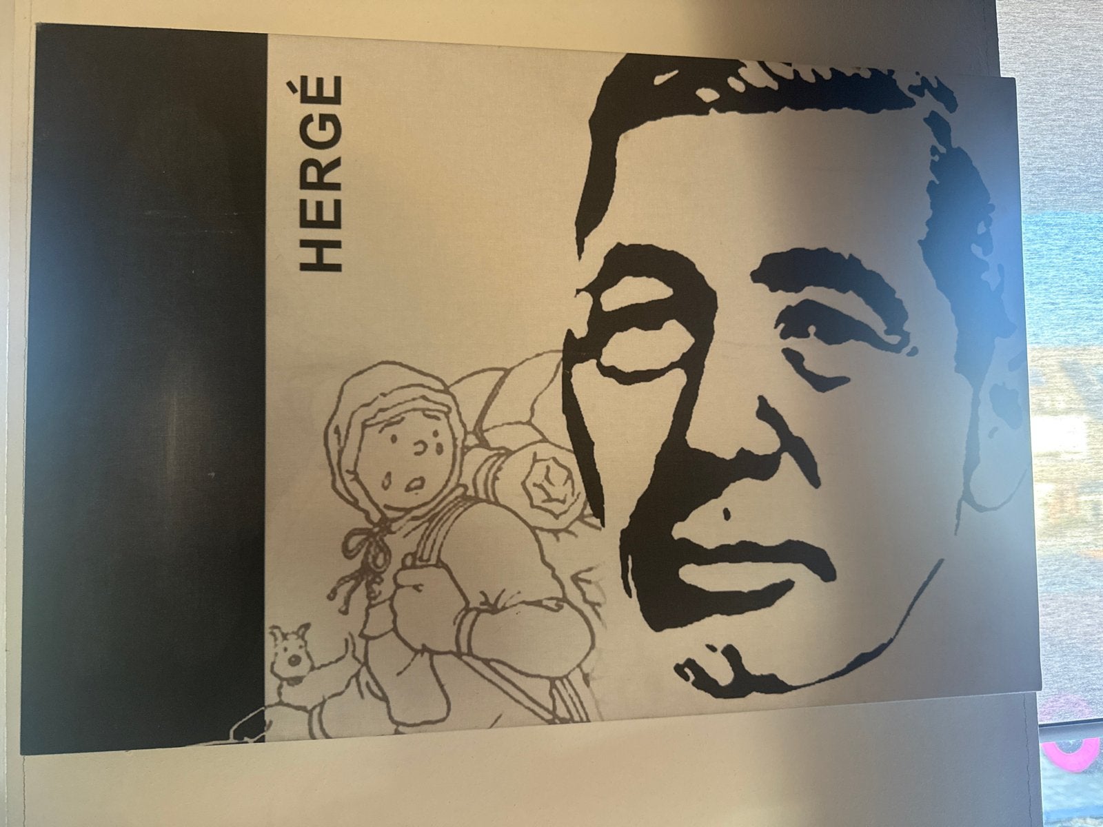 Canvas Hergé / Kuifje - Uniek kunstwerk, Verzamelen, Ophalen of Verzenden, Kuifje, Zo goed als nieuw