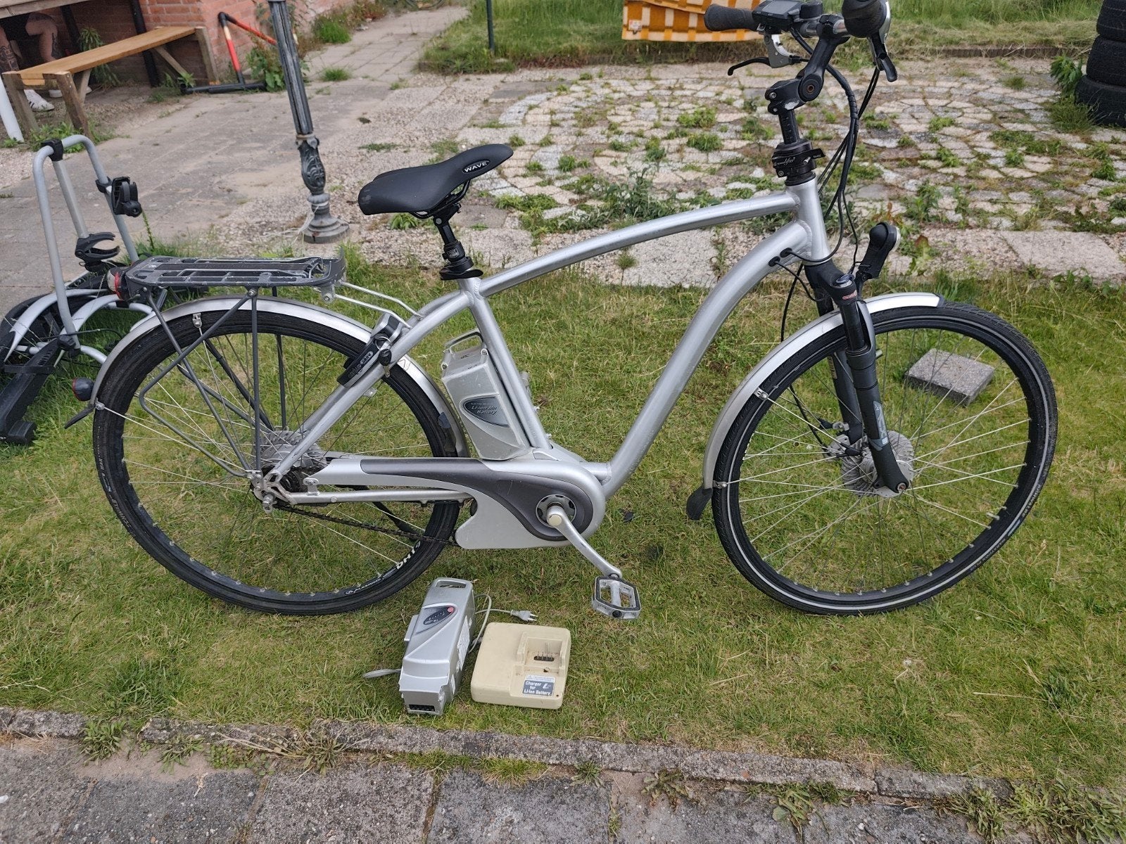 Elektrische herenfiets Flyer met 2 accu's, Fietsen en Brommers, Elektrische fietsen, Gebruikt, Overige merken, 55 tot 59 cm, 50 km per accu of meer
