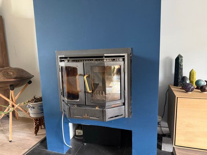 Barbas Houthaard Inbouwhaard met Ventilatoren, Ophalen, Gebruikt, Inbouwhaard, Houthaard