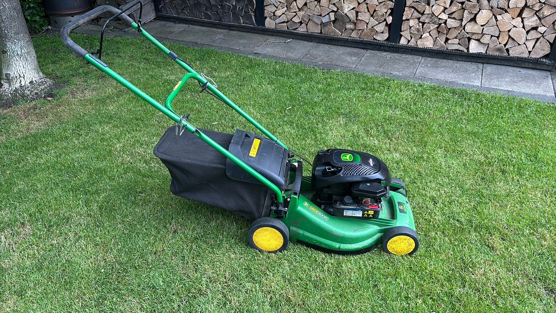 John Deere R40 benzine grasmaaier, Ophalen of Verzenden, Gebruikt, Benzine-grasmaaier