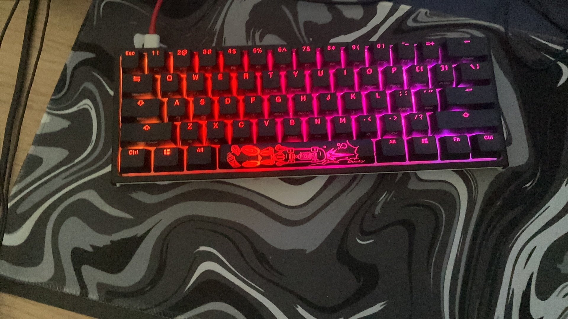 Ducky one 2 mini 60% keyboard, Verlichte toetsen, Ophalen of Verzenden, Zo goed als nieuw, Qwerty