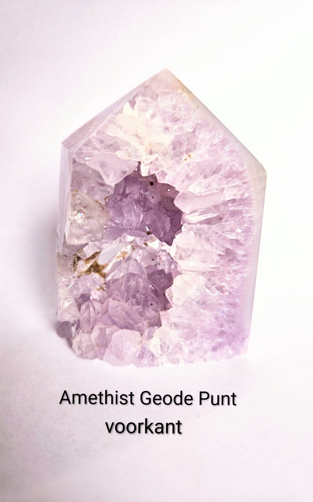 Edelsteen Amethist Geode Punt/ mini kathedraal AFGEPRIJSD, Ophalen of Verzenden