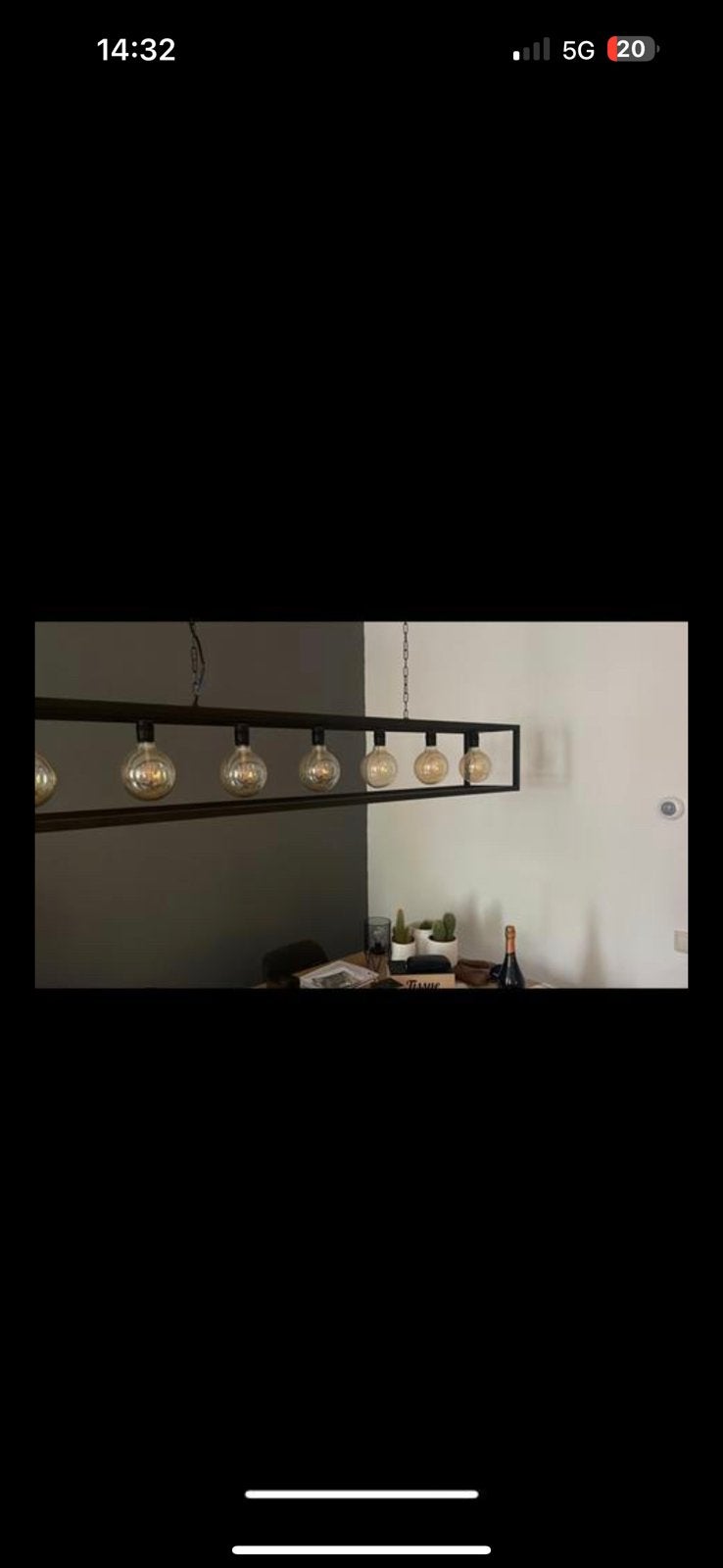 Lamp industrieel zwart, Ophalen, Zo goed als nieuw