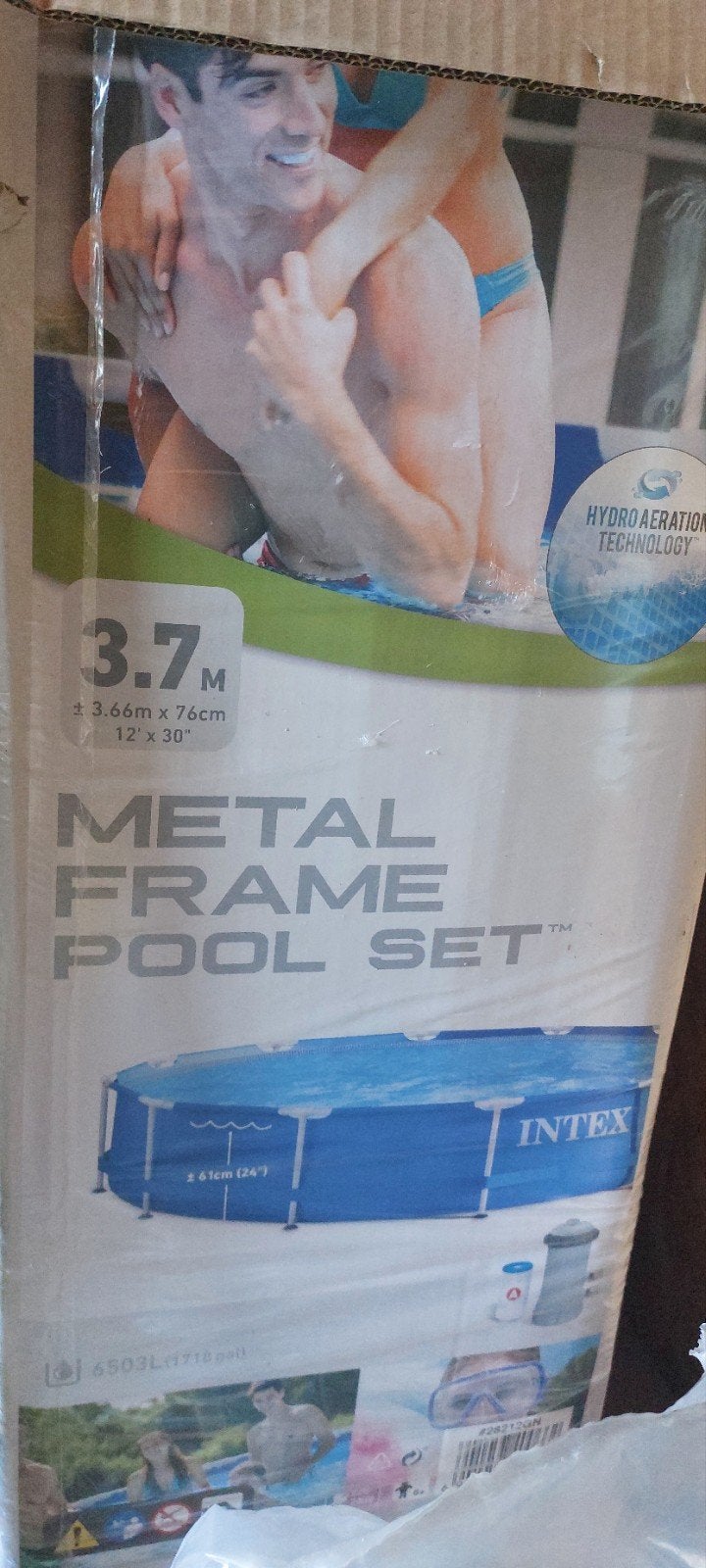 Intex Zwembad met Zoutwaterinstallatie - Compleet Set, Minder dan 80 cm, Rond, Ophalen of Verzenden, Zo goed als nieuw