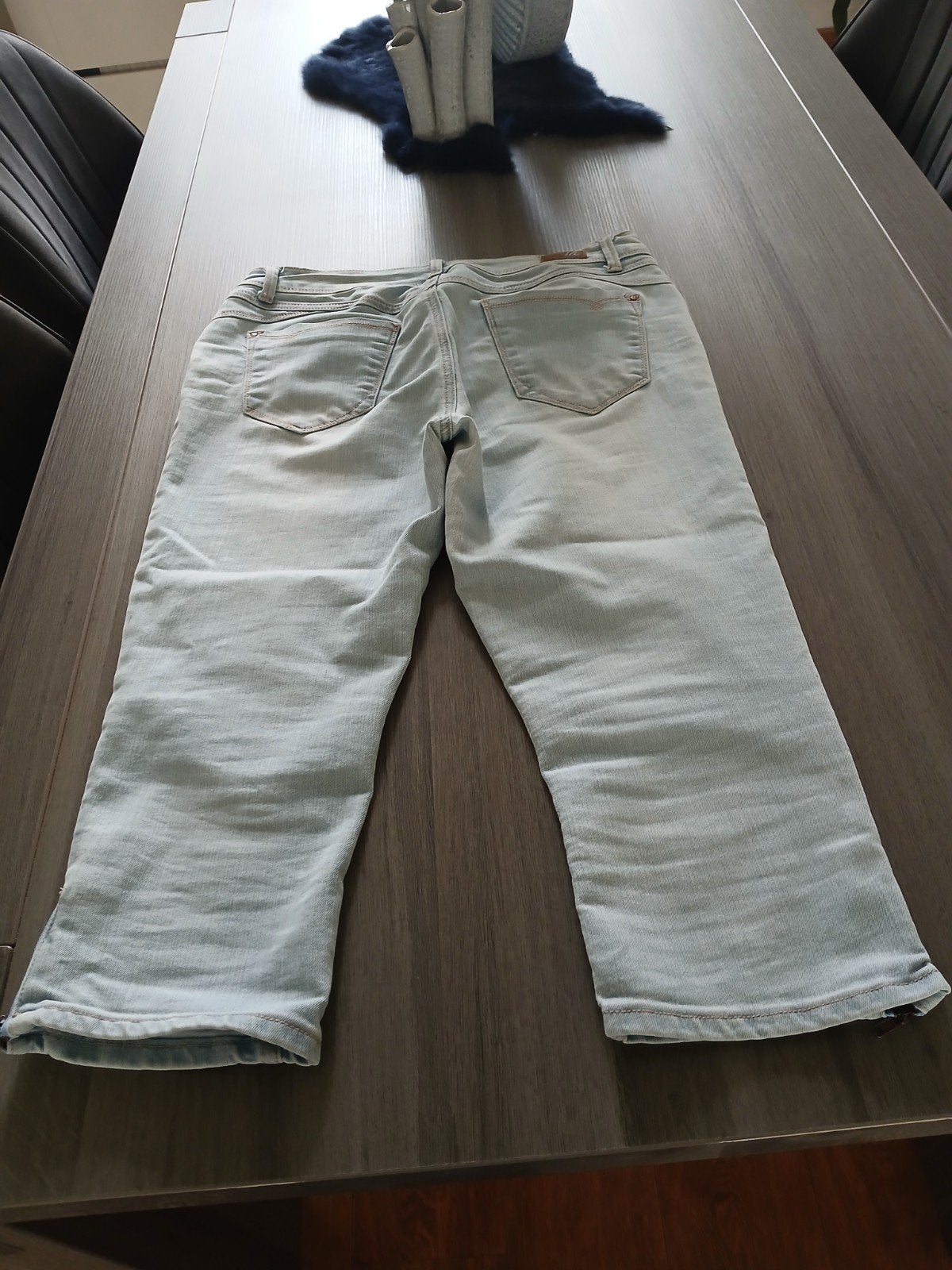 Spijkerbroek capri, Maat 38/40 (M), Blauw, Ophalen of Verzenden, Zo goed als nieuw