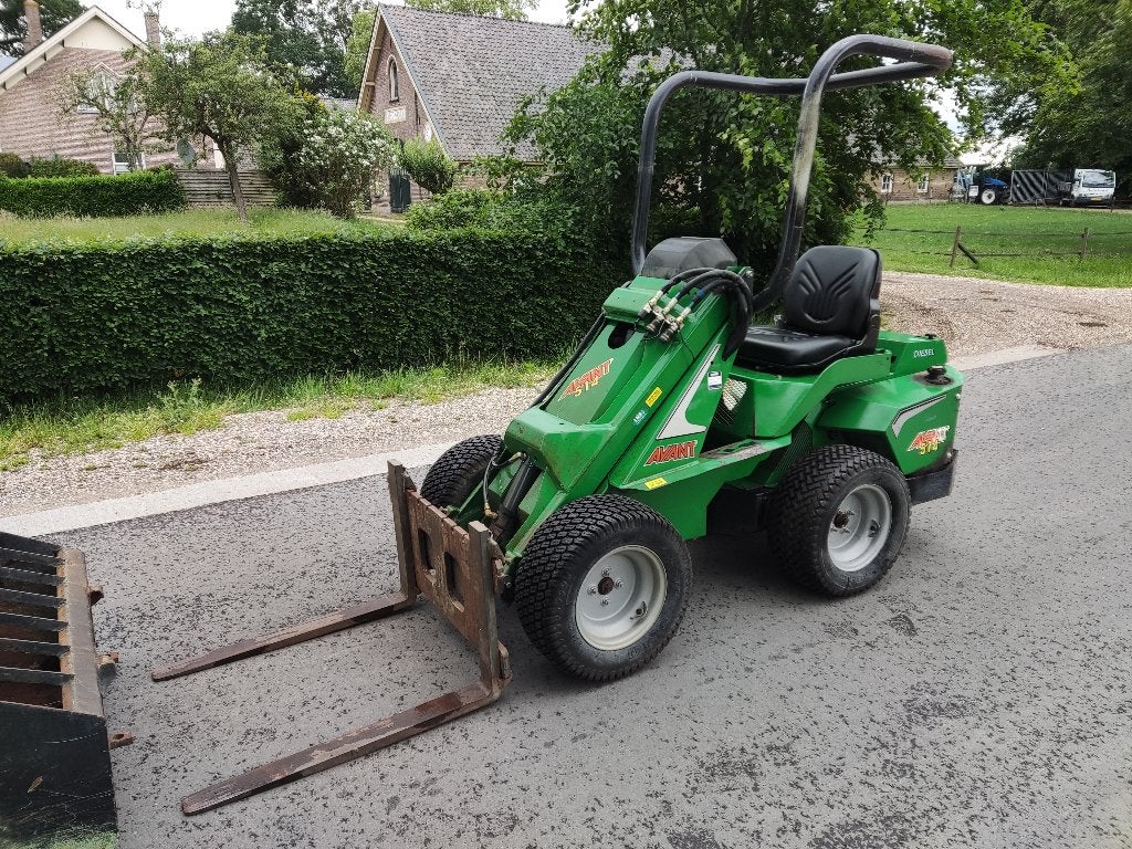 AVANT minishovel (type 514, Kubota diesel, bak / palletvork), Ophalen of Verzenden, Wiellader of Shovel, Avant, Avant