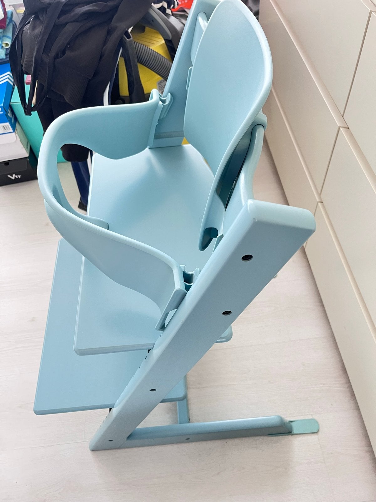 Stokke Tripp Trapp meegroeistoel met babyset, Ophalen, Gebruikt, Meegroeistoel, Aanschuifbaar
