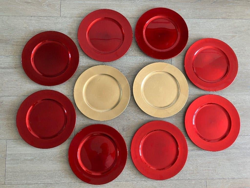 10 kunststof onderborden (voor kerst?)  voor 5€, Ophalen of Verzenden, Overige materialen, Overige stijlen, Schaal of Schalen