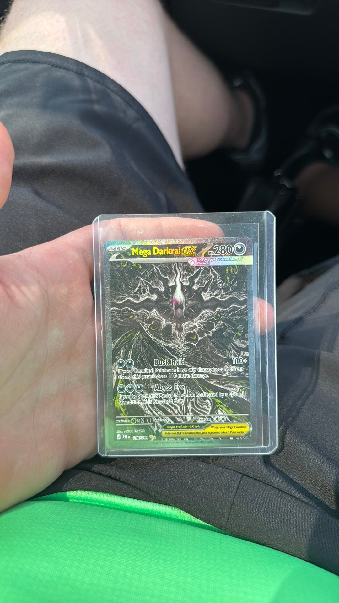 Mega darkrai ex pitch black, Ophalen of Verzenden, Zo goed als nieuw