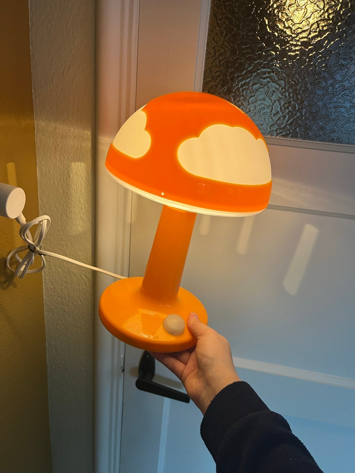 Vintage IKEA SKOJIG Tafellamp Oranje Wolken - Henrik Preutz, Vintage, Overige fittingen, Ophalen of Verzenden, Zo goed als nieuw