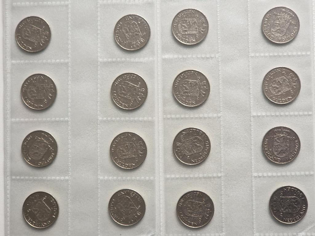 Zestien guldens 1980 Juliana/Beatrix - dubbele kop, Ophalen of Verzenden, Koningin Juliana, 1 gulden, Losse munt